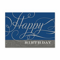 Formal Wishes Birthday Card - Silver Lined White Fastick  Envelope